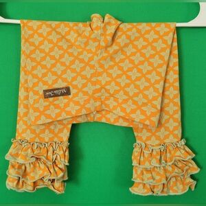 Sunburst Orange Matilda Jane Ruffle Hem Pants Girls Toddler Size 2 2t Leggings